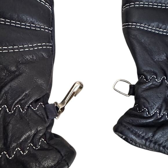 Conroy Leather Gloves Women’s Small Navy Blue Lined Winter Made in Japan - Picture 6 of 9